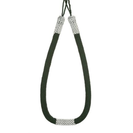 Ciucuri decorativi cu snur pentru perdele si draperii, Eurofirany, Blanka, Sticla verde