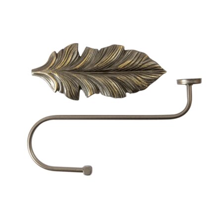 Accesoriu prindere perdea/draperie auriu antic model frunza