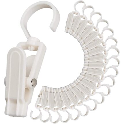 Set 20 Cleme pentru Perdele, BGHYHYHI, Inox, 11 cm, Alb