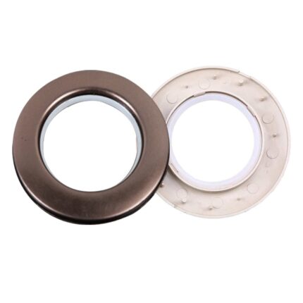 Set de 80 de inele pentru perdele, Polipropilena, Bronz, 4.6x7cm