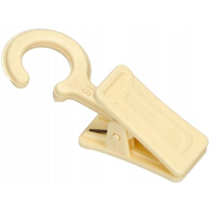 Set 100 clipsuri perdele, Kotarbau, Plastic, 40mm, Galben deschis