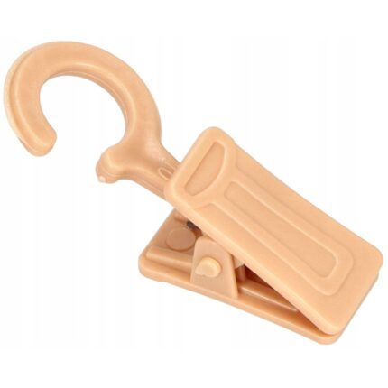 Set 100 clipsuri perdele, Kotarbau, Plastic, 40mm, Bej