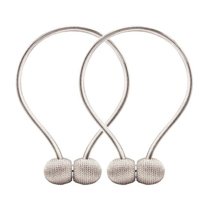 Bratara magnetica de prindere perdele/draperii, model beige balls, 2 bucati