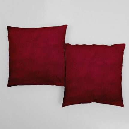Set 2 Perne Decorative, Visiniu, 45x45cm, Catifea Lux