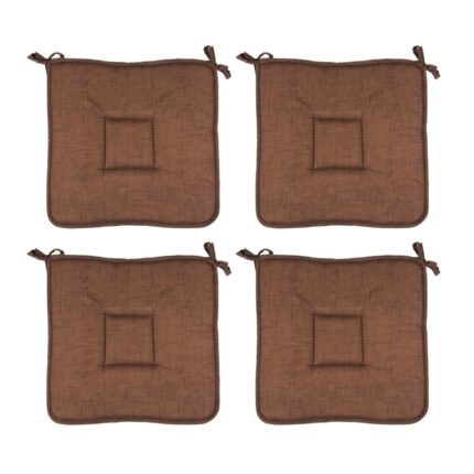 Set 4 perne pentru scaun, maro, 39 x 39 cm