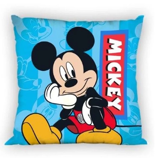 Fata de perna decorativa Faro, Mickey Mouse, bumbac, multicolor, 40x40 cm