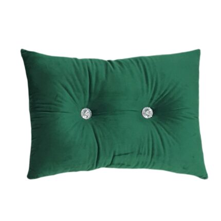 Perna decorativa, dreptunghiulara, catifea premium, still chesterfield, verde smarald, 30x45 cm