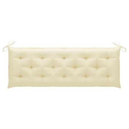 Perna banca de gradina vidaXL, alb crem, 150x50x7 cm, textil oxford, 1.47 kg