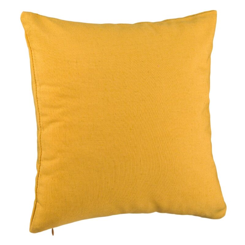 Fata de perna decorativa, de vara, galben, poliester/linen, 40x40cm