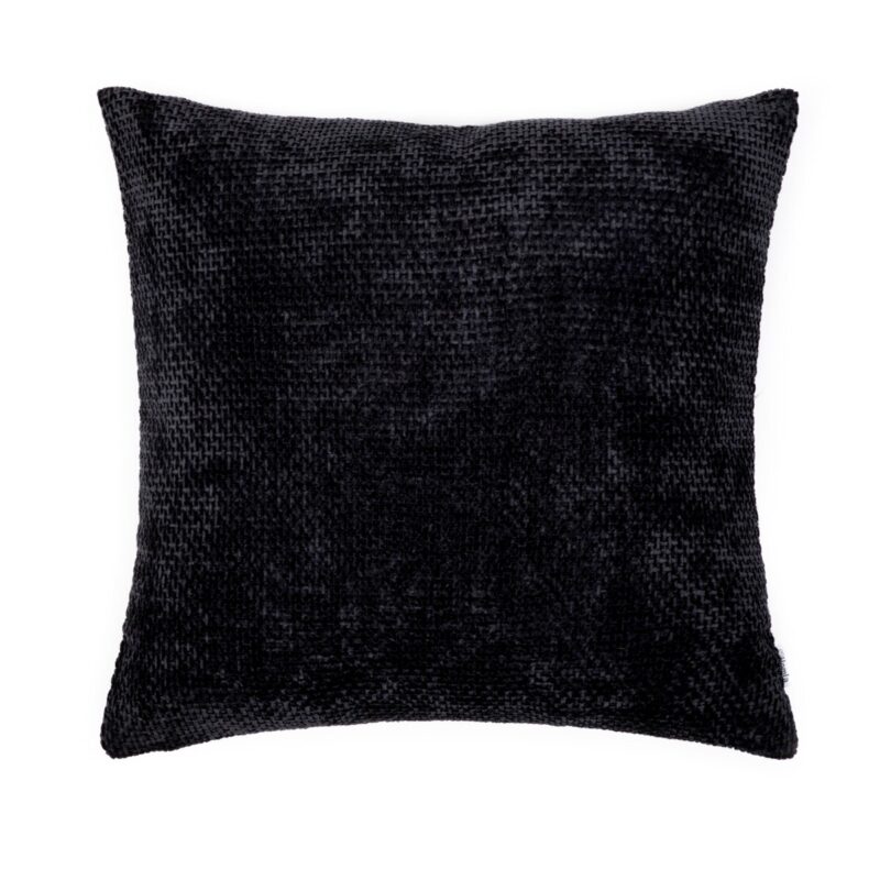Fata de perna Decorativa, ABBY, negru, chenille, 45x45 cm HOMLA