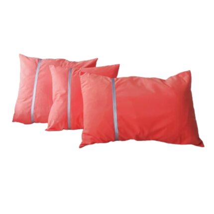 Set 3 perne decor Kotonia Home - uni, somon cu paspoal decorativ contrastant