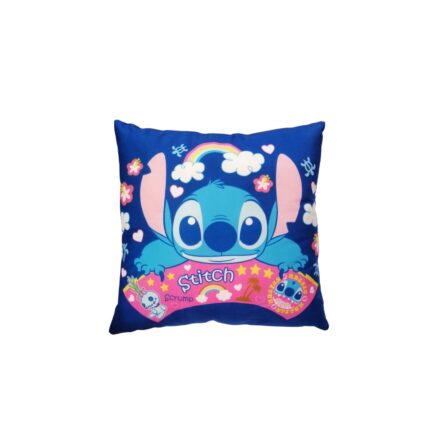 Perna personalizata pentru copii, tip Stitch, albastru, 45 cm x 45 cm