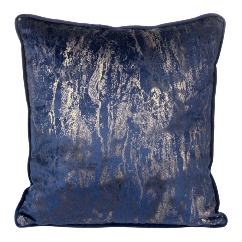 Fata de perna decorativa kornelia 40x40 Eurofirany albastru inchis/auriu