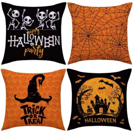 Set 4 fete de perna, tema Halloween, multicolor, 45x45cm
