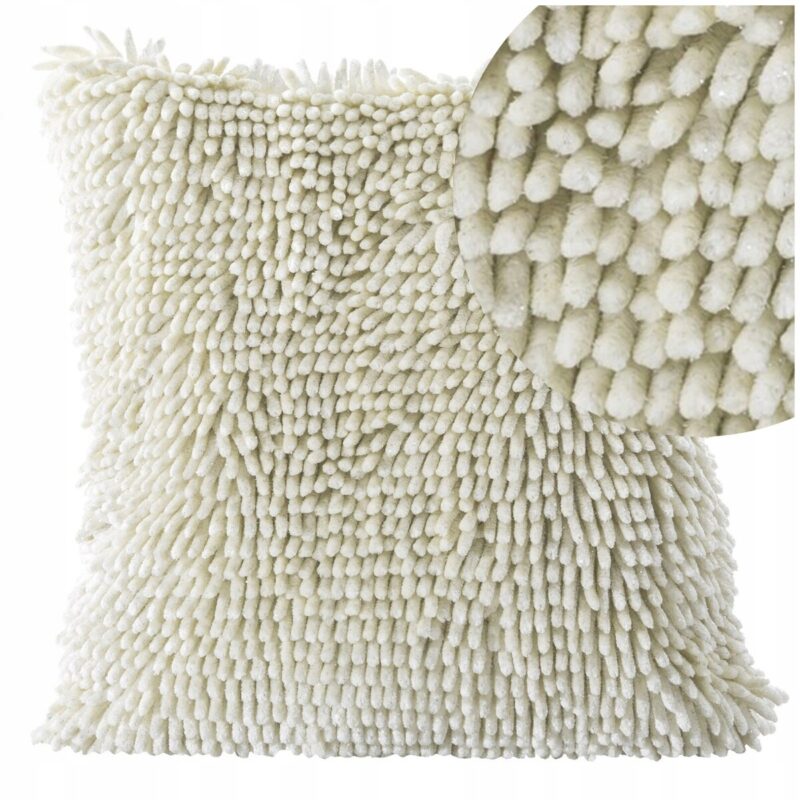Fata de perna decorativa Eurofirany SHAGGY 40x40 Crem