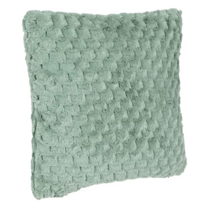 Perna Decorativa de Iarna din Blana cu Model Balls Verde Menta 40x40 cm