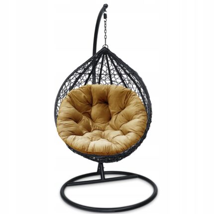 Perna pentru fotoliu tip cocon, SuperKissen24, Catifea & Fibra siliconica, 130 x 15 cm, Culoare capuccino