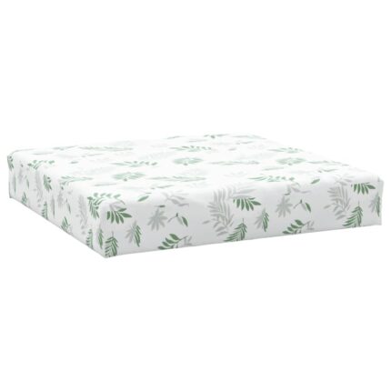 Perna pentru paleti vidaXL, model frunze, 60x60x8 cm, tesatura oxford, 0.85 Kg