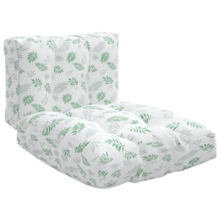 Set perne de paleti vidaXL, 2 buc., model cu frunze, textil, 2.75 kg