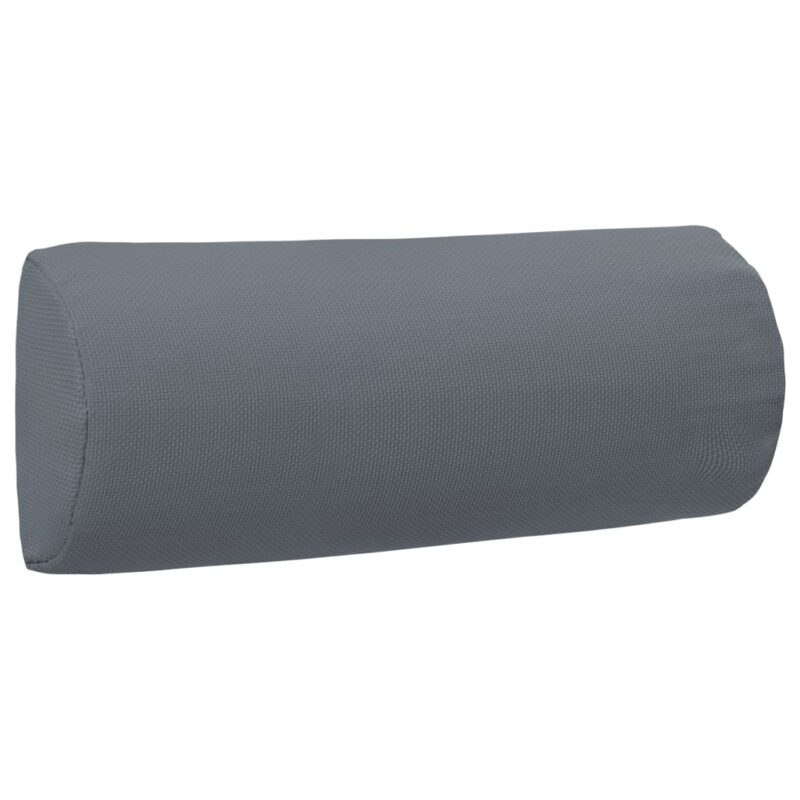 Tetiera pentru sezlong cu banda adeziva vidaXL, Tesatura, 40 x 7.5 x 15 cm, Gri