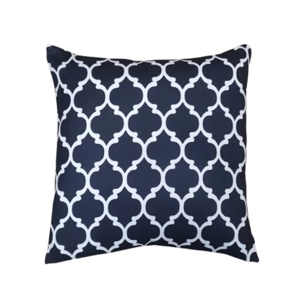 Fata de perna decorativa, Patru Anotimpuri, 45 x 45 cm, bumbac, Albastru inchis