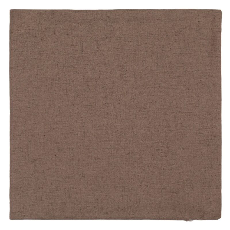 Fata de perna decorativa, de vara, maro, poliester/linen, 40x40cm