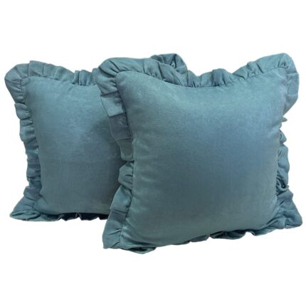 Set doua huse pentru pernute decorative 40x40cm, culoare bleu pudra, din colectia "Fantasia by Liz Line" - VDeco103