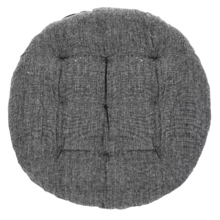 Perna Scaun Rotunda din Bumbac Gri O38x5 cm