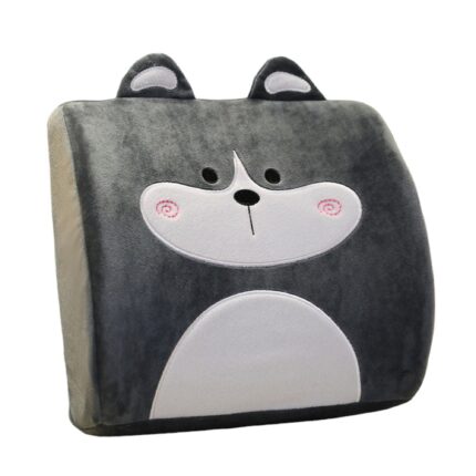 Perna cu memorie pentru spate, suport lombar, Model pisica, Negru cu alb