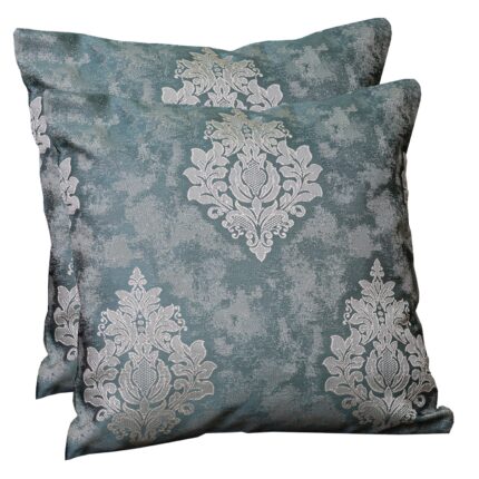 Set doua perne decorative cu fata detasabila, Hiko IMPERIAL SHADOW CHATEAU turcoaz 2x40x40cm