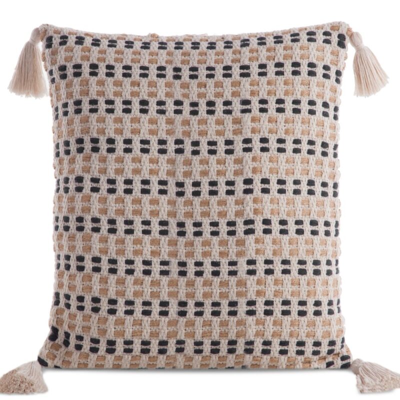 Fata de perna decorativa Boho-9 45x45 Eurofirany crem negru