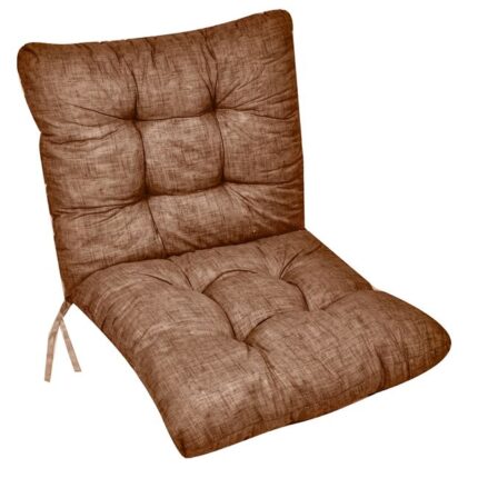 Perna pentru scaune de exterior cu spatar, Maro, 100x50x12.5 cm