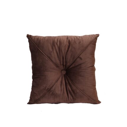 Perna Decorativa Puffet din Catifea Maro, Patrata, 40x40 Cm