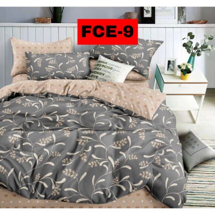 Lenjerie bumbac finet, cu elastic, pat dublu, 6 piese: fce-9
