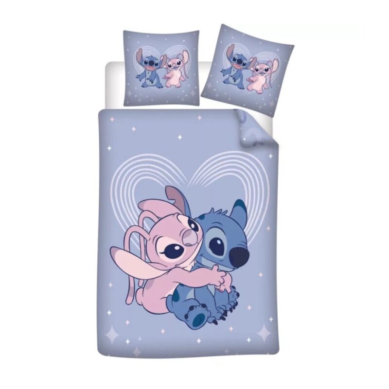 Cuvertura de pat Lilo and Stitch The Star Dog, violet 140x200 cm 70x90 cm (microfibra)