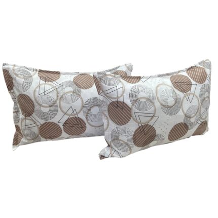 Set doua huse de perna 50X70cm, culoare alb/crem, din colectia "Geometry by Liz Line" din bumbac - SP50/70255