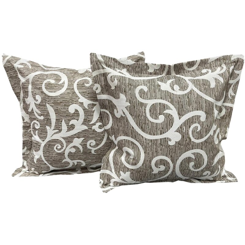 Set doua huse de perna, culoare maro/alb, 60X60cm din colectia Arabesque Liz Line din bumbac 100% SP60/60200