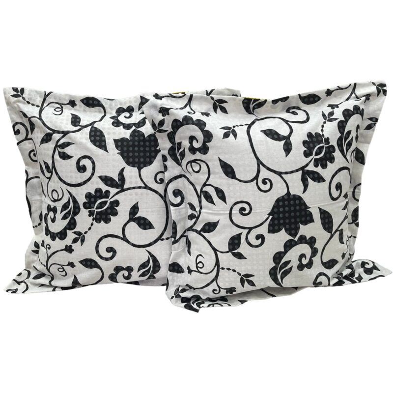 Set doua huse de perna, culoare alb/negru, din colectia "Abbasid by Liz Line", 70X70cm din bumbac 100% - SP70/70231