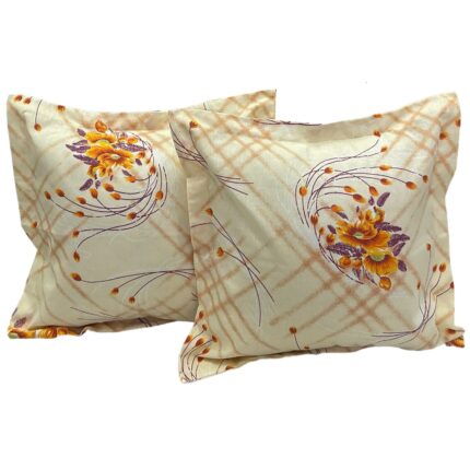 Set doua huse de perna, culoare galben pai, 40X40cm din colectia "Anemonia by Liz Line" din bumbac 100% - SP40/40249