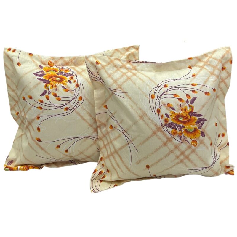 Set doua huse de perna, culoare galben pai, 40X40cm din colectia "Anemonia by Liz Line" din bumbac 100% - SP40/40249