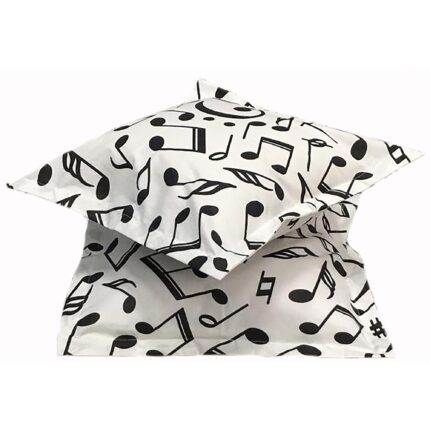 Set doua huse de perna, 60X60cm, alb/negru, din colectia "Do Re Mi" din bumbac ranforce, by Liz Line - SPR60/60239
