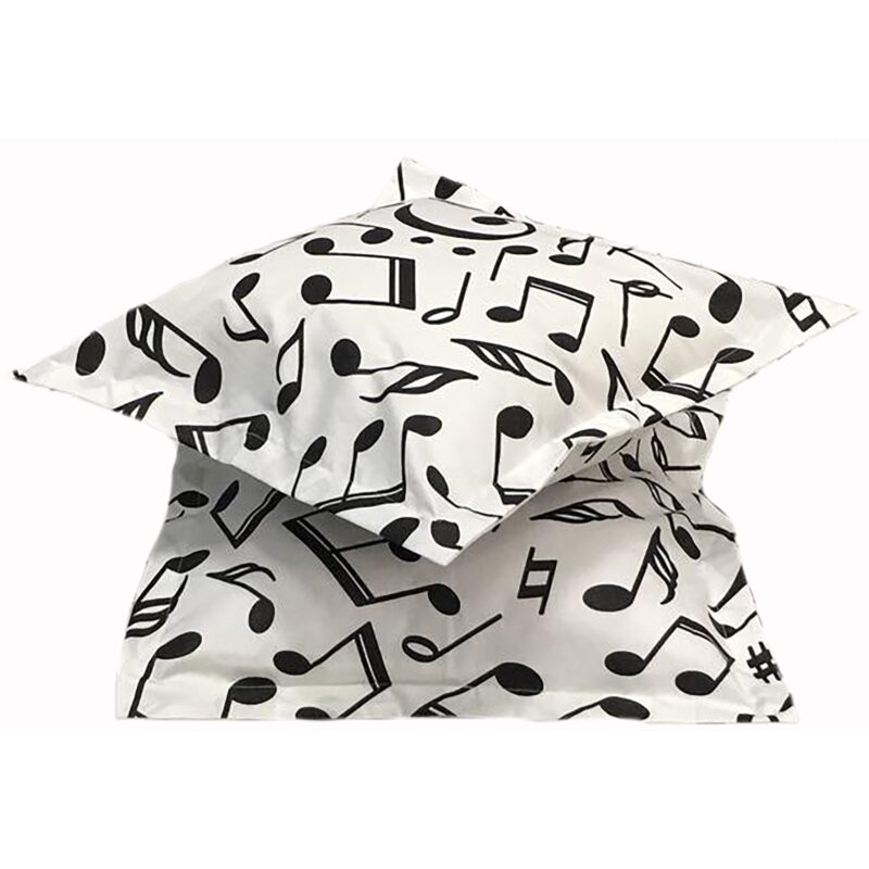 Set doua huse de perna, 60X60cm, alb/negru, din colectia "Do Re Mi" din bumbac ranforce, by Liz Line - SPR60/60239
