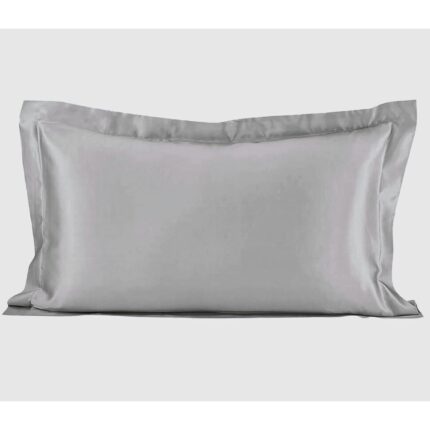 Set 2 fete de perna de Lux din satin, Melegim®, calitate premium, 50x70, Platinum
