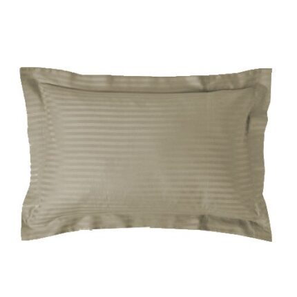 Fata de perna Damasc policoton dunga 1 cm, 50 x 70 cm, Pucioasa, Cappuccino