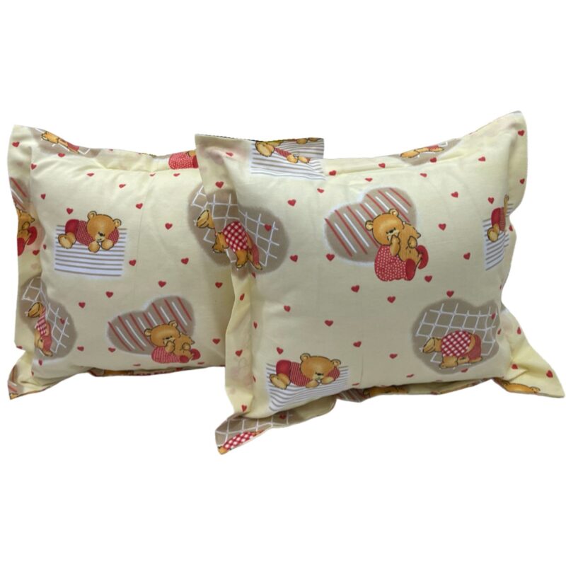 Set doua huse de perna, bej, 60X60cm din colectia "Sleepy Bears" din bumbac 100%, by Liz Line - SP60/60204