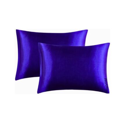 Fata Perna din Satin pentru par si ten RealVDM®, Dimensiune 50 x 70, Set 2 Bucati, Culoare Bleumarin Inchis