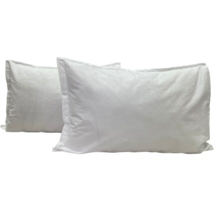 Set doua huse de perna, culoare alb, din colectia "Alba ca zapada, Liz Line", 50X70cm din bumbac - SP50/70248