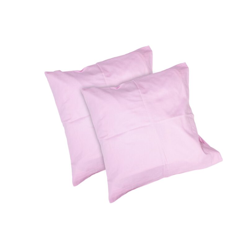Set 2 fete de perna Bosfor Decor, model Unicolor, Bumbac Ranforce, Roz deschis, Dimensiune 40 x 40 cm