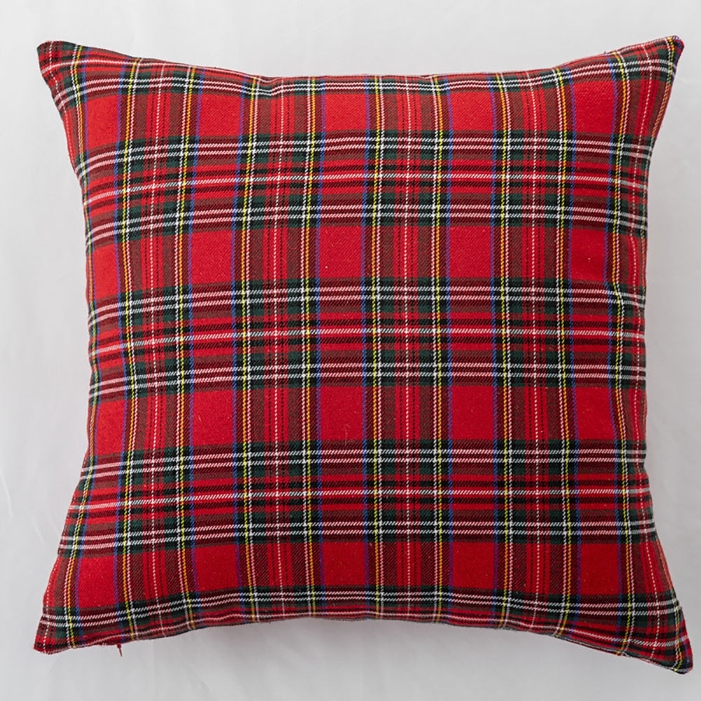 res_36de770b9030a9e35eb2e7800a30b359 Set 2 huse perna, carouri rosii, poliester bumbac, fermoar invizibil, 40x40cm