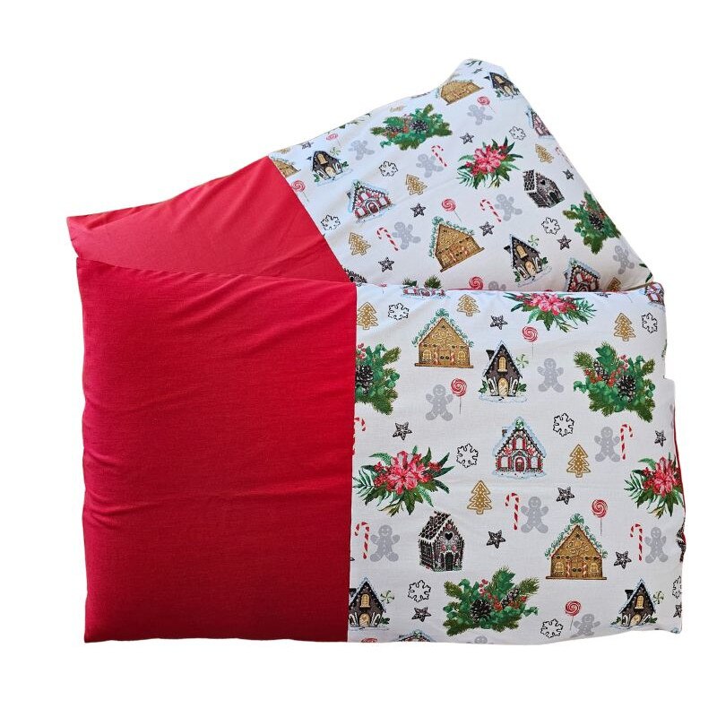 Set 2 fete de perna Craciun, Ginger Red ARIALE, 50x70cm, bumbac ranforce, Multicolor